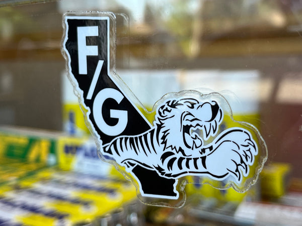 F/G sticker on glass
