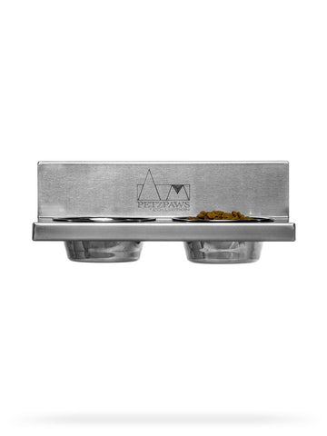 FUFU&GAGA Elevated Dog Feeding Station with 2 Stainless Steel