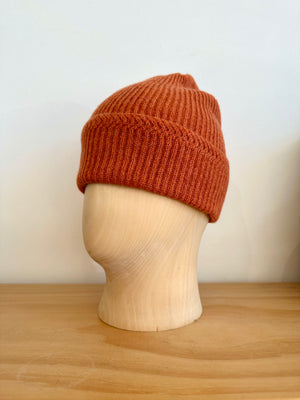 Cableami Orange Alpaca Wool Beanie - WITTMORE