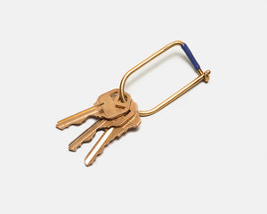 Craighill Brass Blue Enameled Wilson Key Ring - WITTMORE