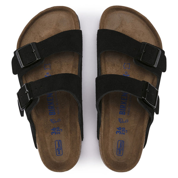 Birkenstock Arizona Soft Footbed Midnight Suede Sandals (Regular) -  Birkenstock Beach