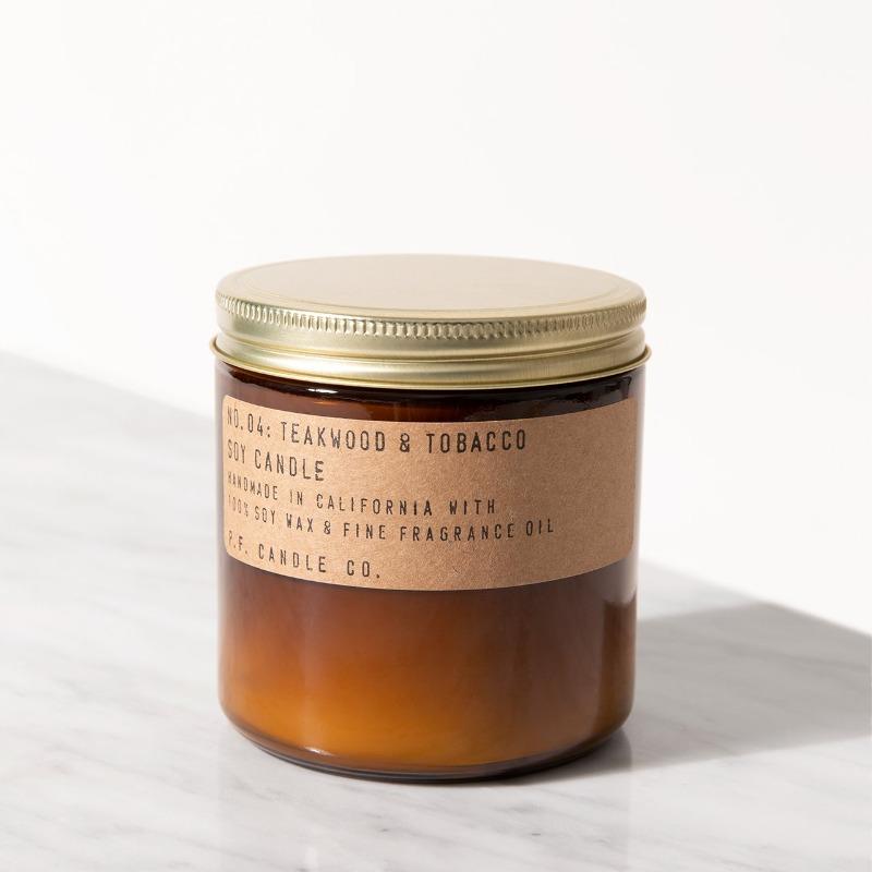 P.F. Candle Co Teakwood and Tobacco Soy Candle 12.5 oz