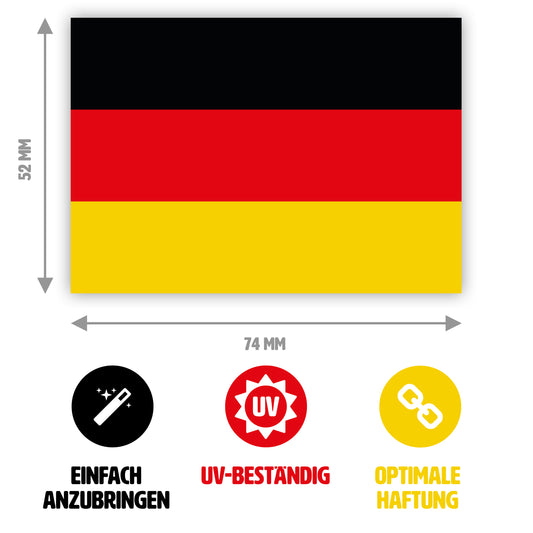 10 Stück - Aufkleber - Italien-Flagge - 7,4 x 5,2 cm – Gobrecht & Ulrich