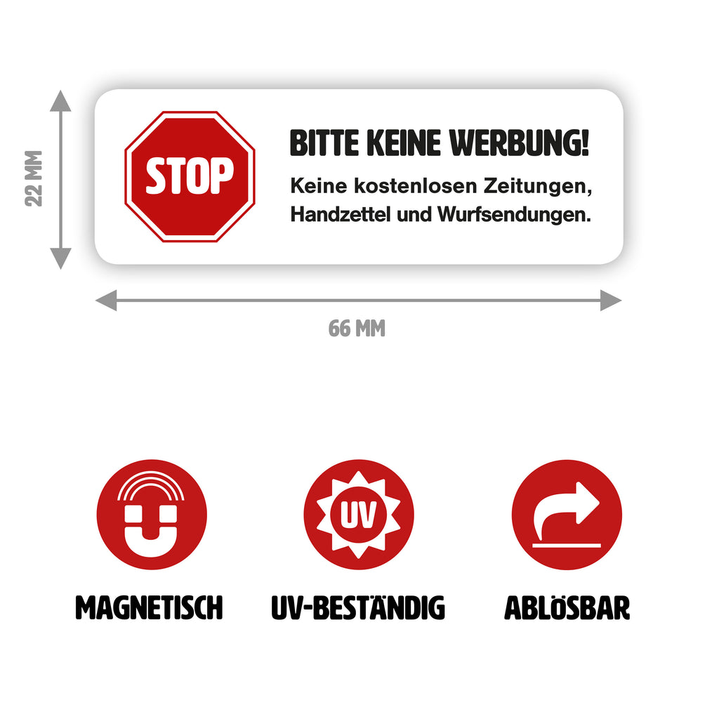 Magnet Schild Bitte Keine Werbung Fur Briefkasten Gobrecht Ulrich