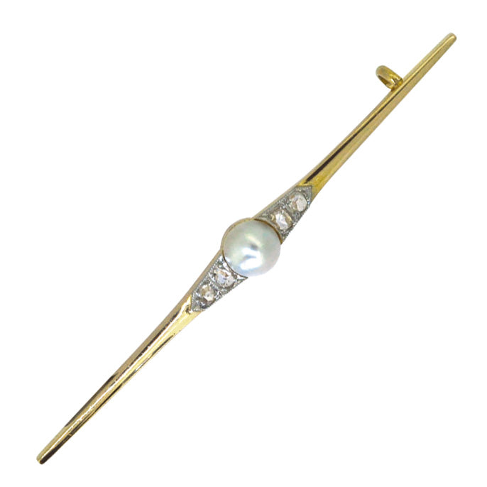 pearl and diamond stock pin