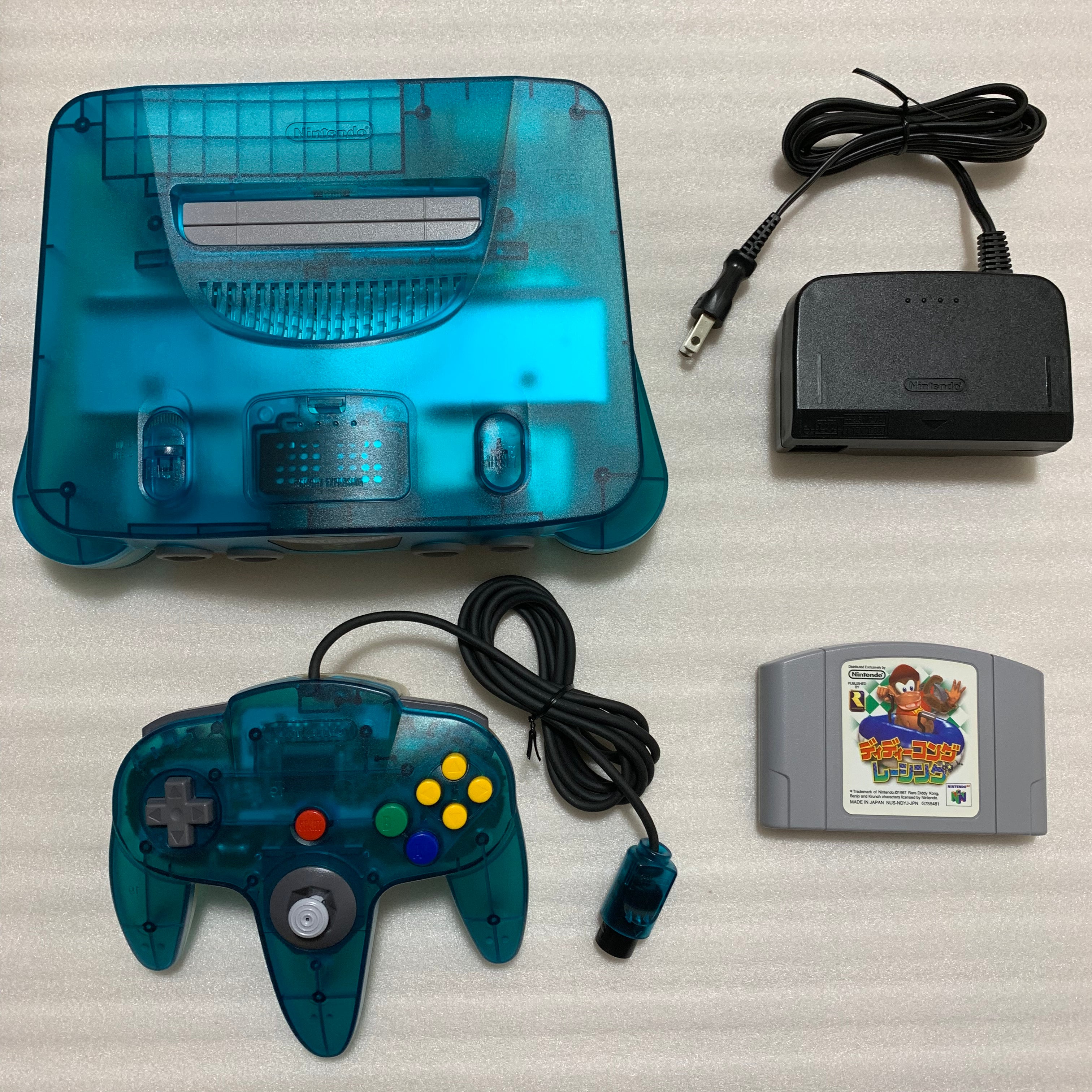Clear blue Nintendo 64 with HDMI kit compatible with JP an - RetroAsia