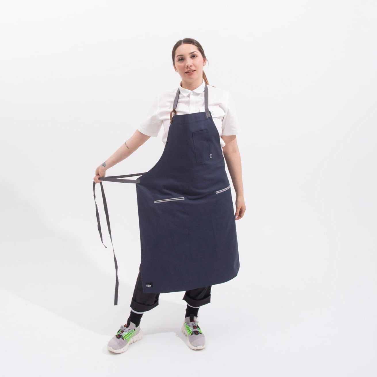 M.I.L.F. white text Apron for Sale by SierraDynamic