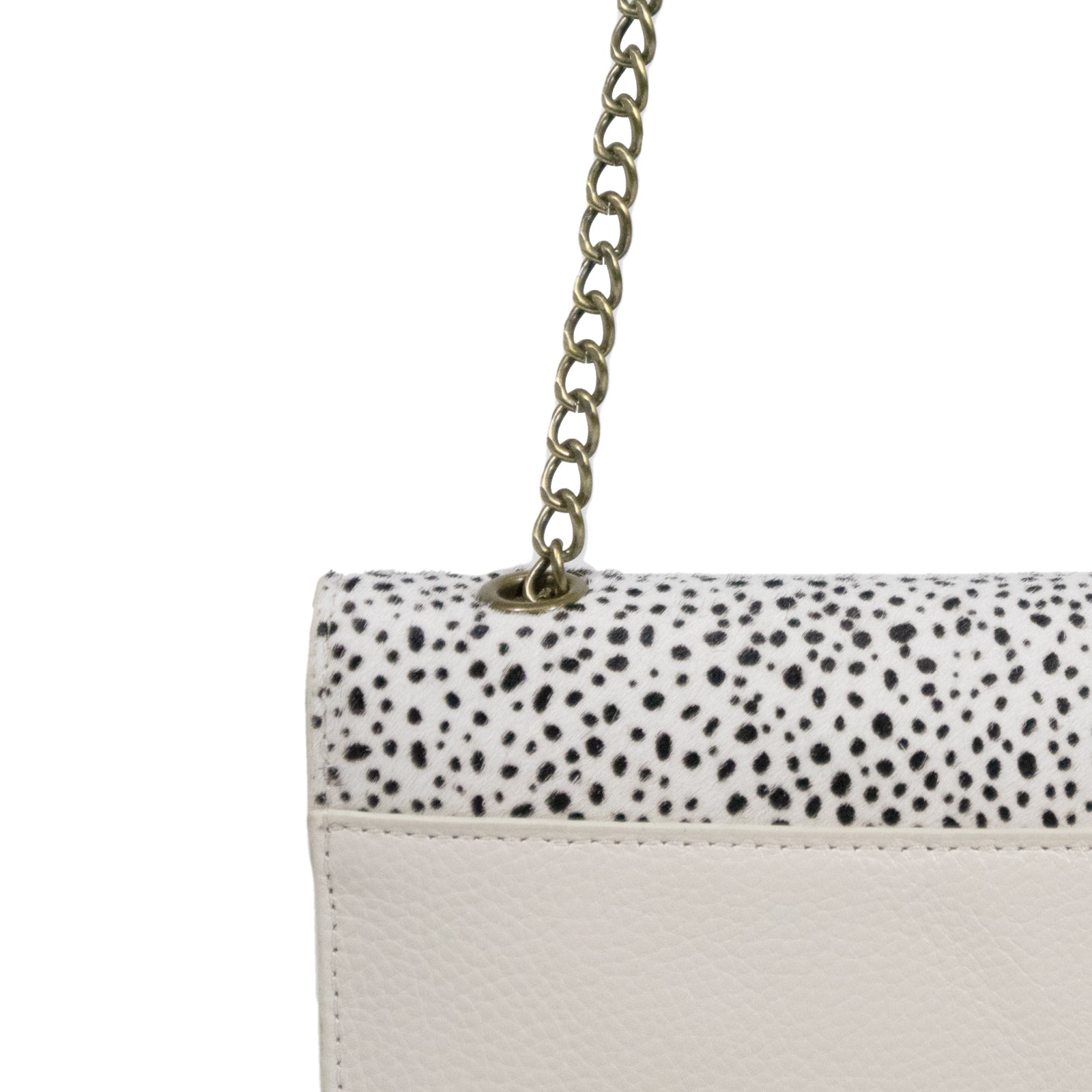 Collette Crossbody Hair Calf Snow Leopard