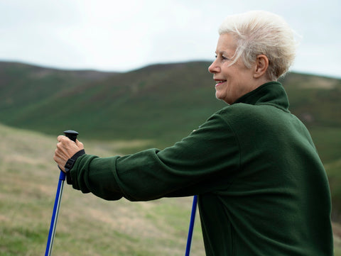 Woman walking in the countryside