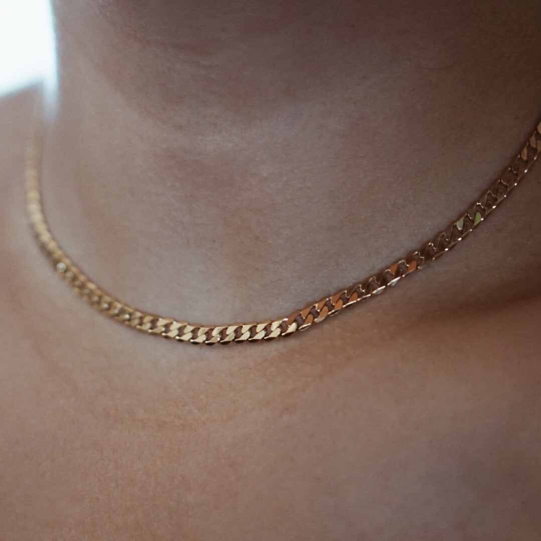 Thick Curb Chain Choker Necklace