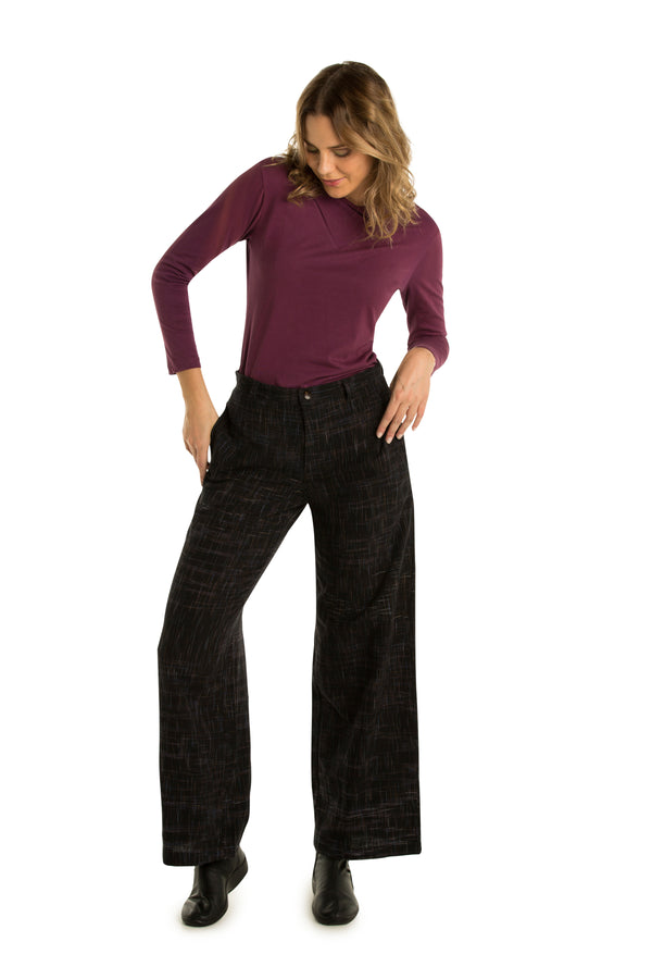 High Waist Bootleg Pants - Solid Supplex - Rogiani Inc