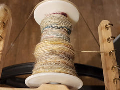 Some more yarn on the wheel.