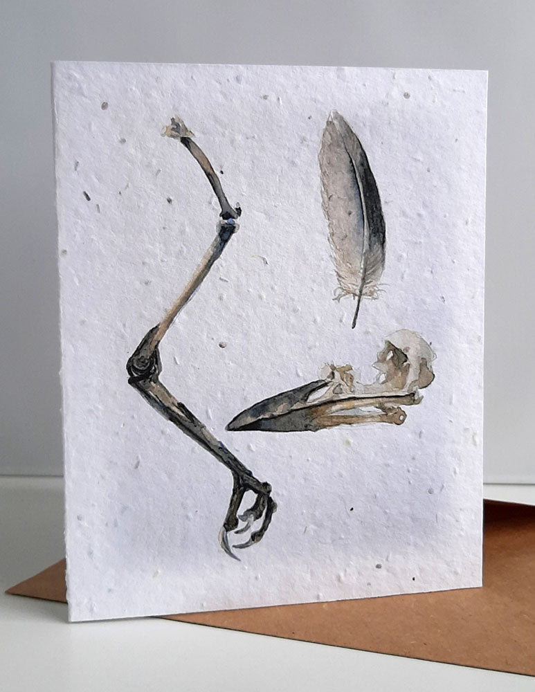 Farm Found: Bird Bones - seed paper greeting card