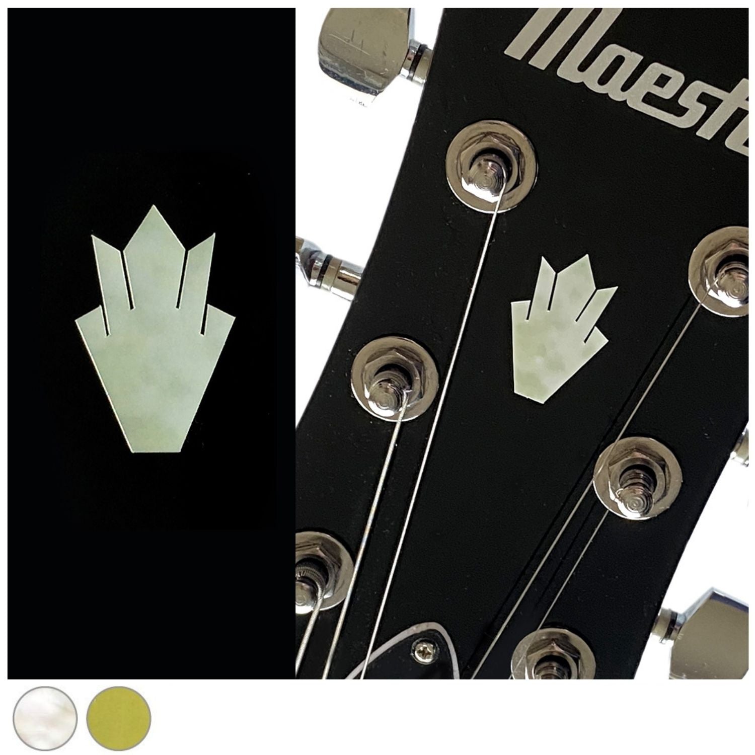 0.1 mm thick GiB Crown Self adhesive Decal Sticker Gold Mother of Pearl  Guitar Peghead Logo - AliExpress