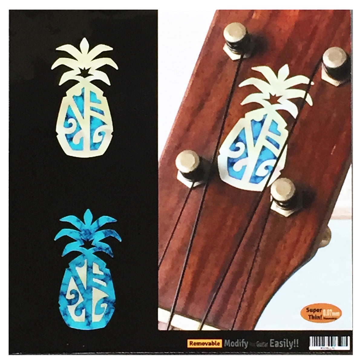 Cutting Board with Tropical Pineapple Inlay Design