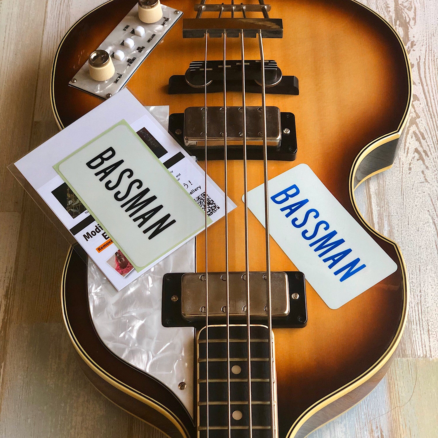 Bassman Stickers - Paul McCartney 1963 Hofner Violin Bass / Let It Be