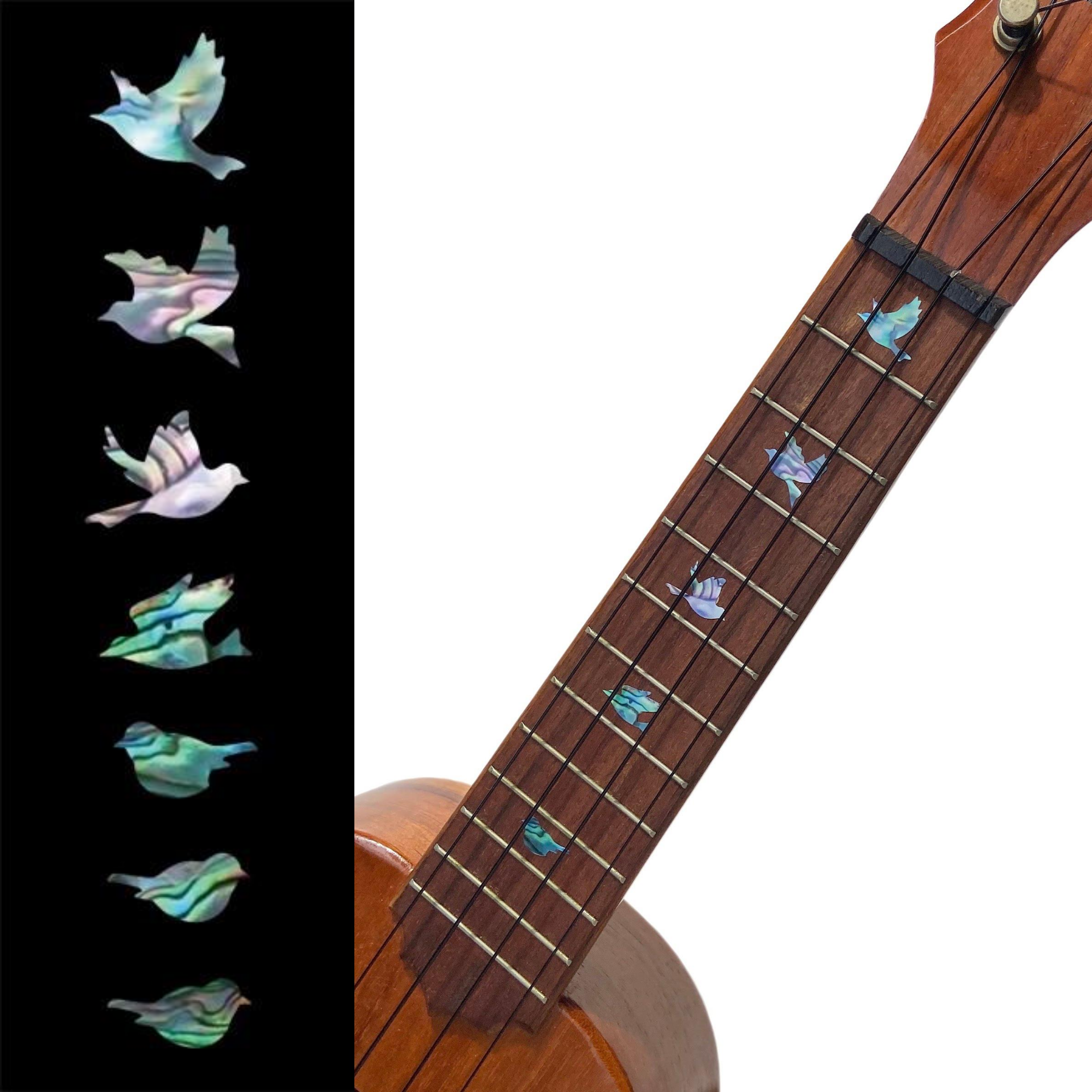 Doves - Fret Markers for Ukuleles – Inlay Stickers Jockomo