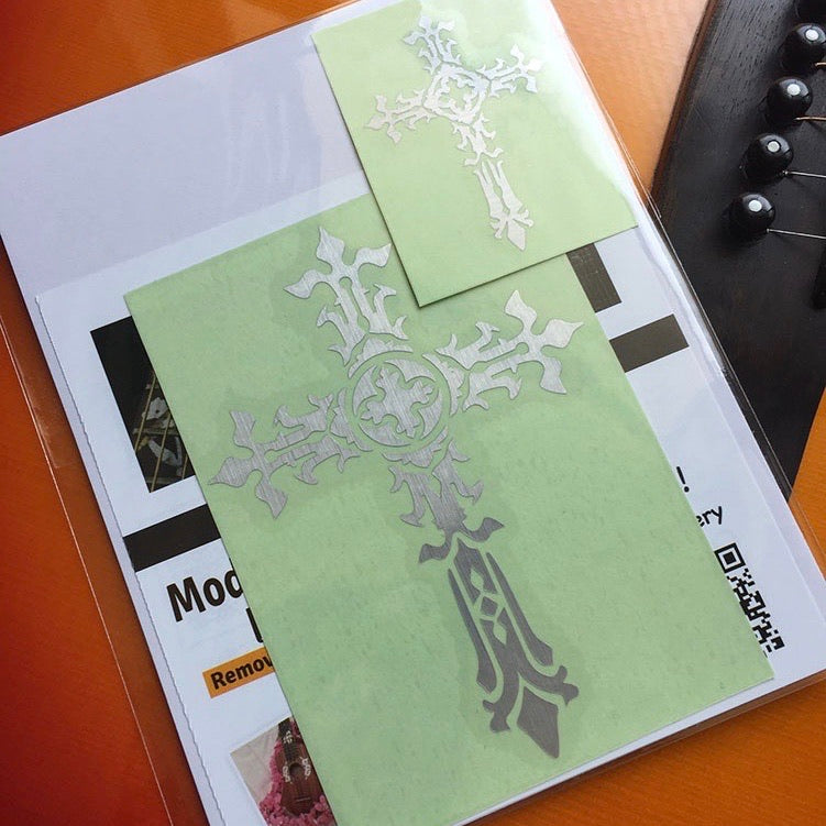 gothic cross decal