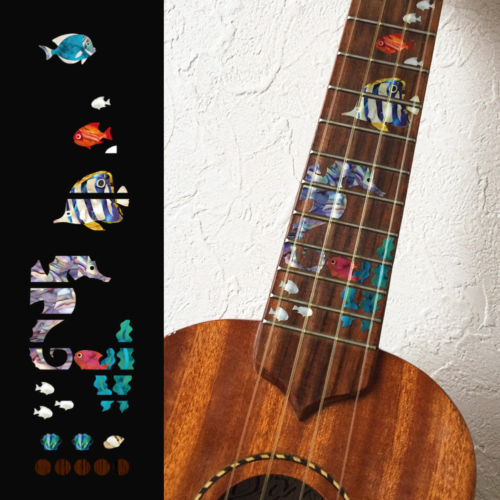 Small World / Under The Sea Fret Markers for Ukuleles – Inlay Stickers