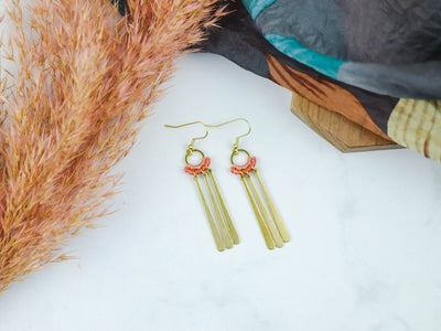 Handmade Macrame Earrings for Women and Girls, Wooden Stylish Shape, Boho  Chic Jewelry, Made with Soft