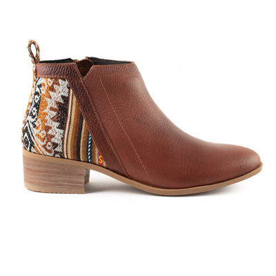 Brown Leather Bootie - Inkkas - Global Footwear