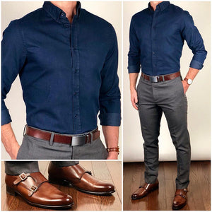 semi formal attire for men blue