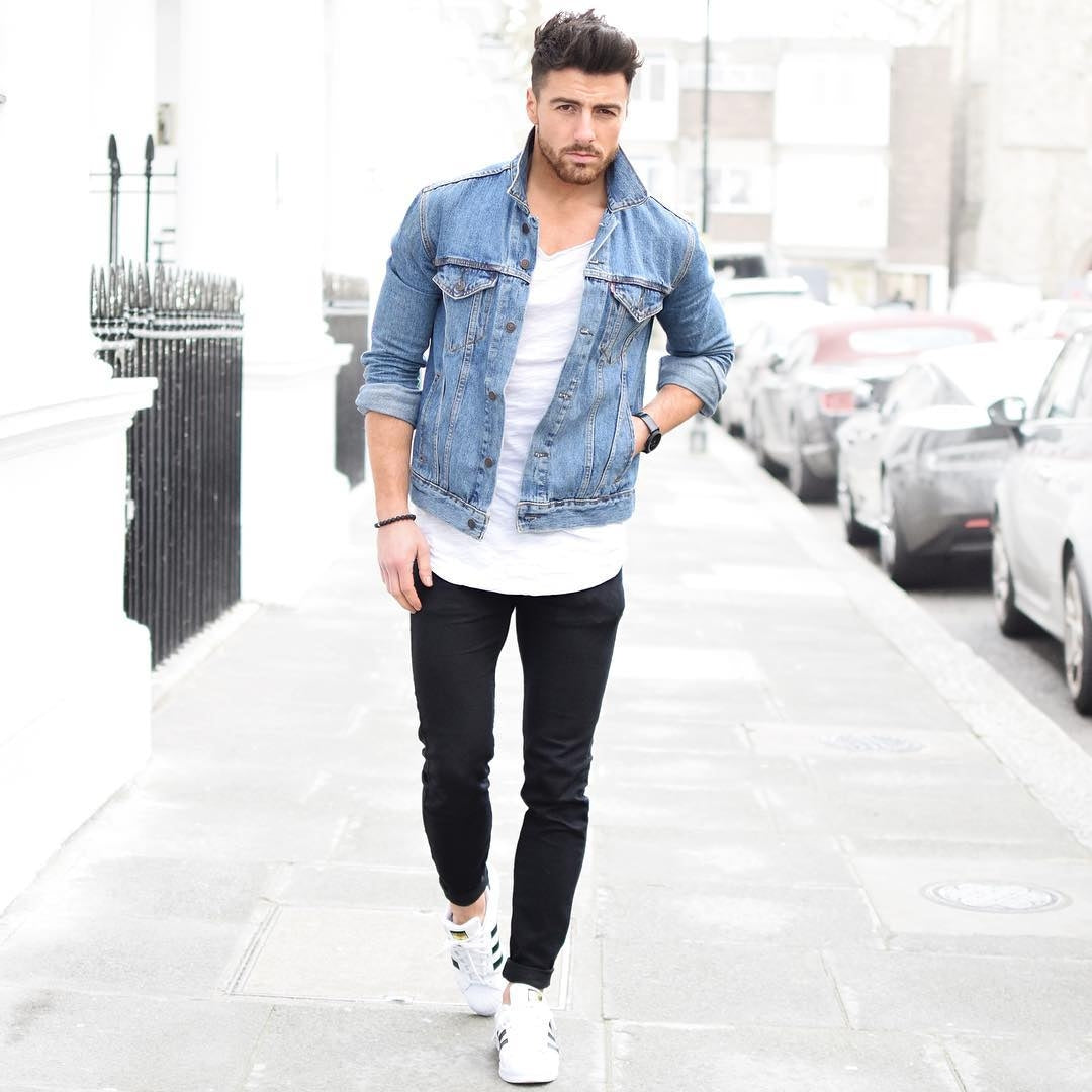  Jean Jacket Outfits For Men Denim Jacket Outfits 