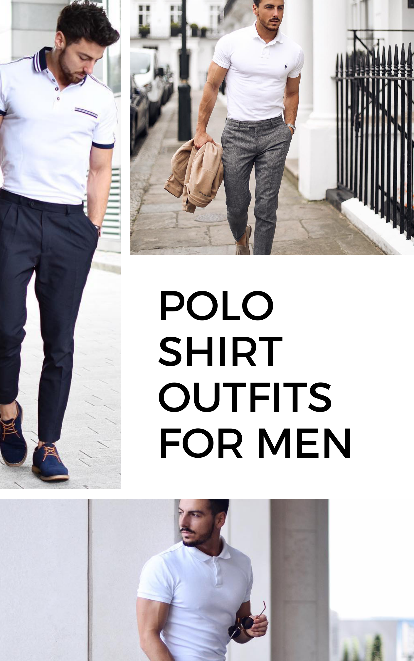White Polo Shirt Outfit Ideas For Men #poloshirt #shirt #outfitideas # ...
