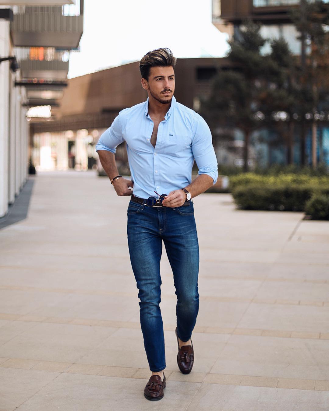 Buy Light Blue Shirt Outfit Mens | UP TO 51% OFF