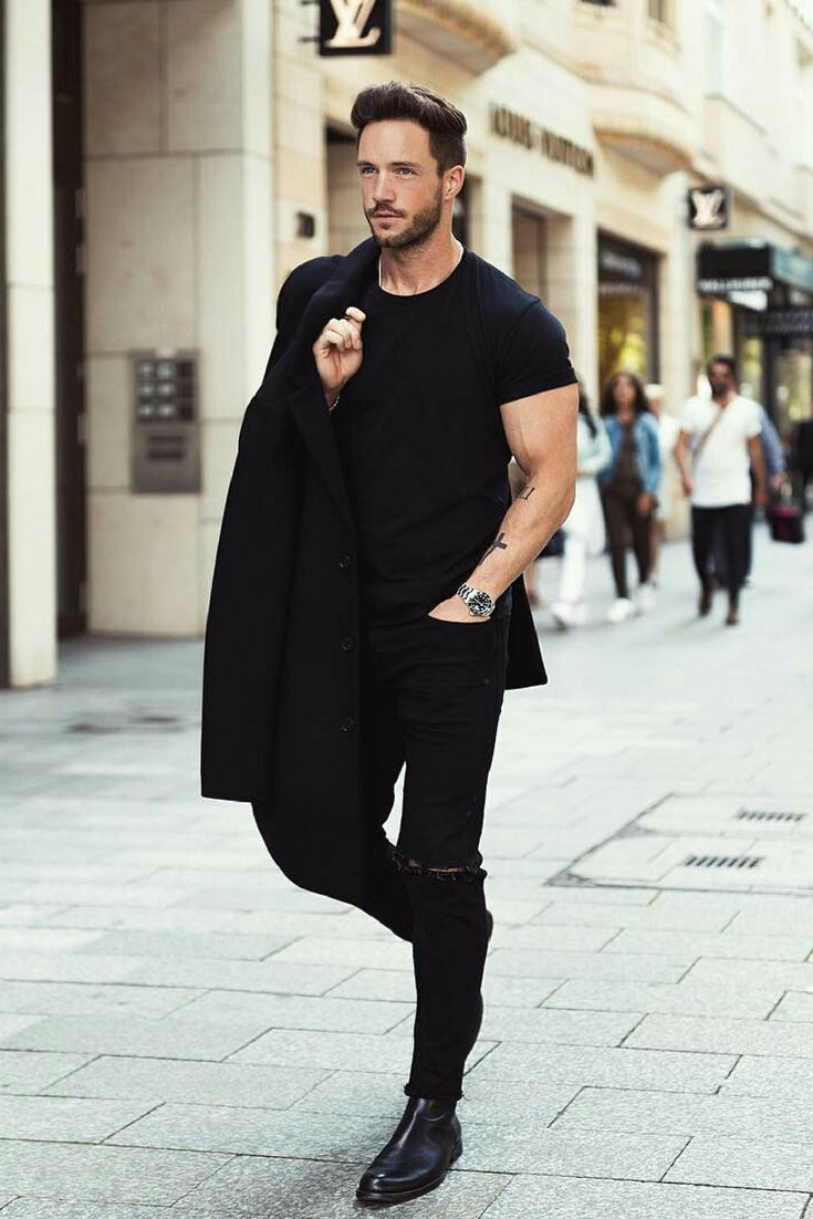 black casual for men