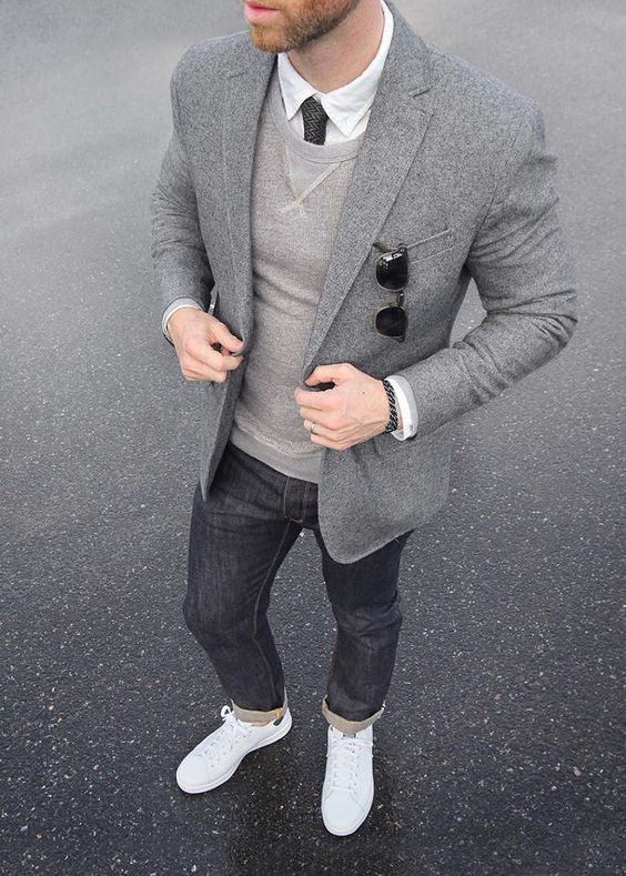 Grey blazer clearance business casual