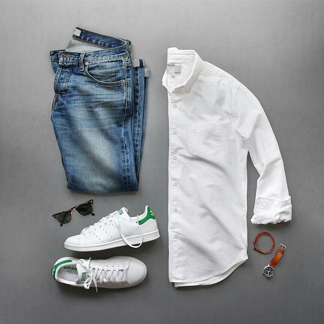 minimal outfit grid for men