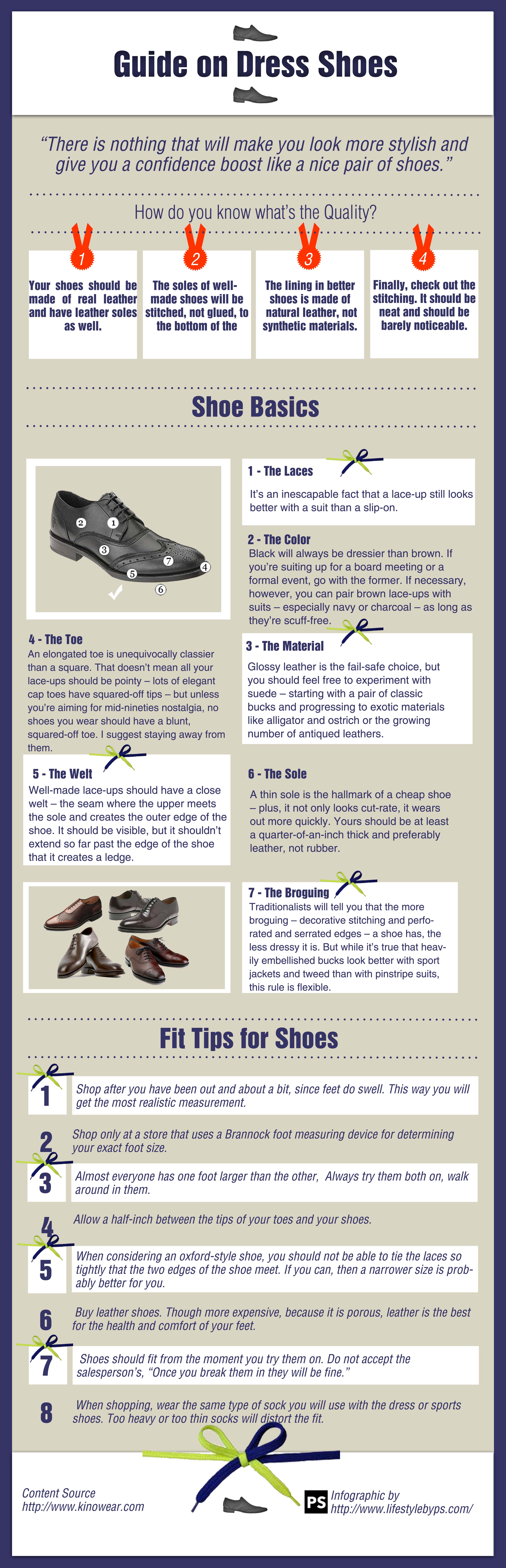 A Guide on Dress Shoes - Infographic