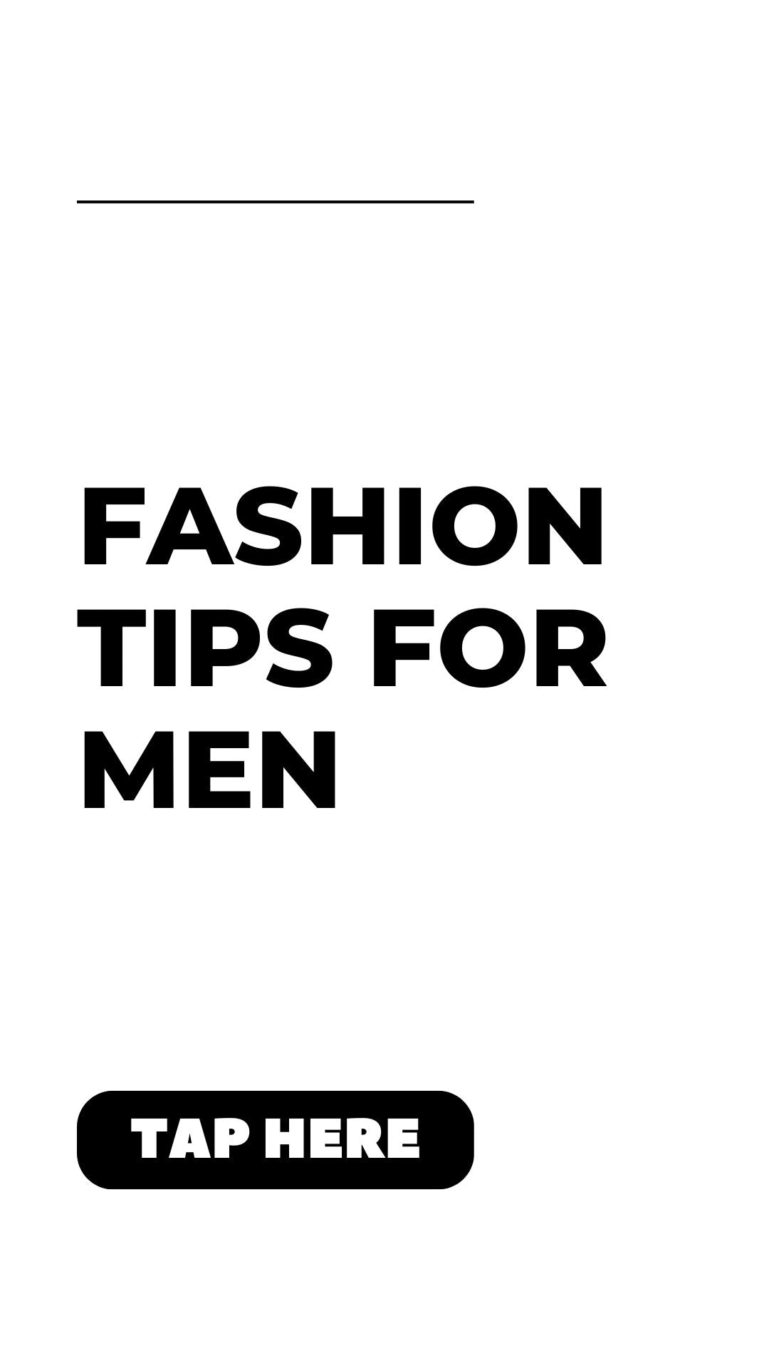 Fashion Tips for Men