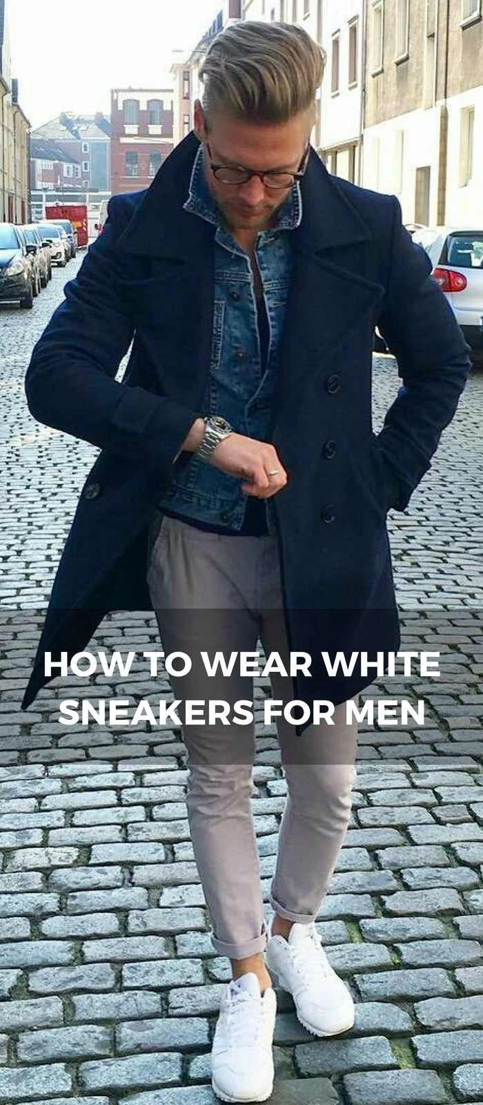 dress up with white sneakers