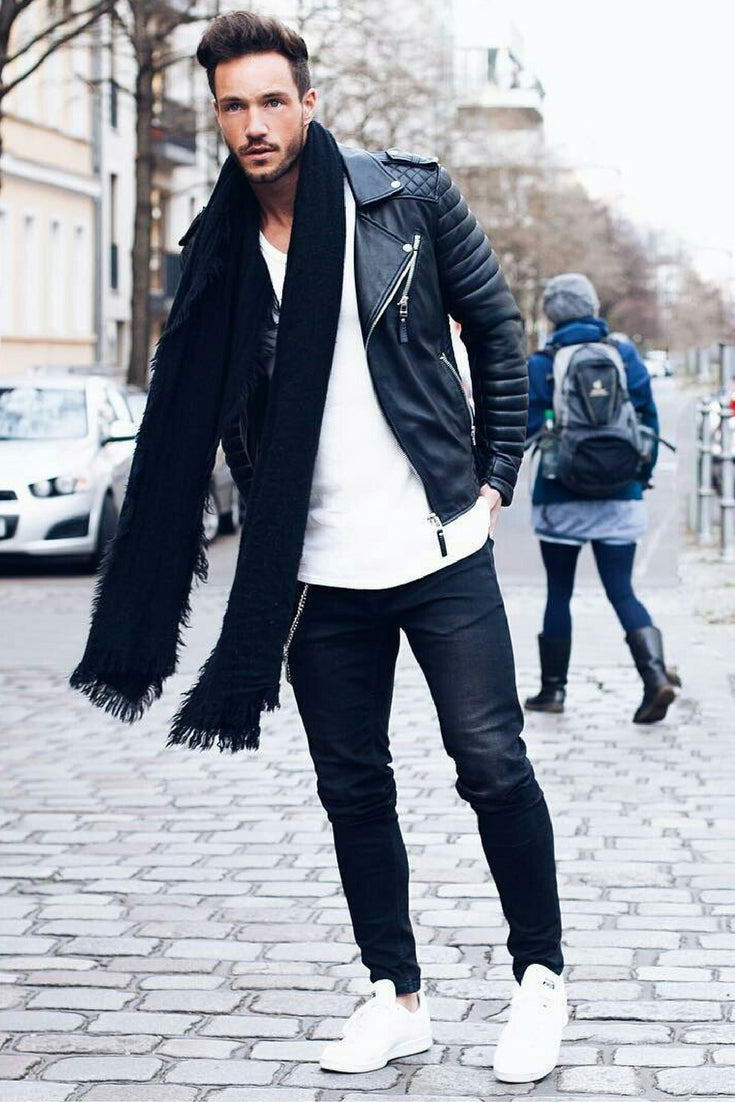 how to wear leather jacket for men