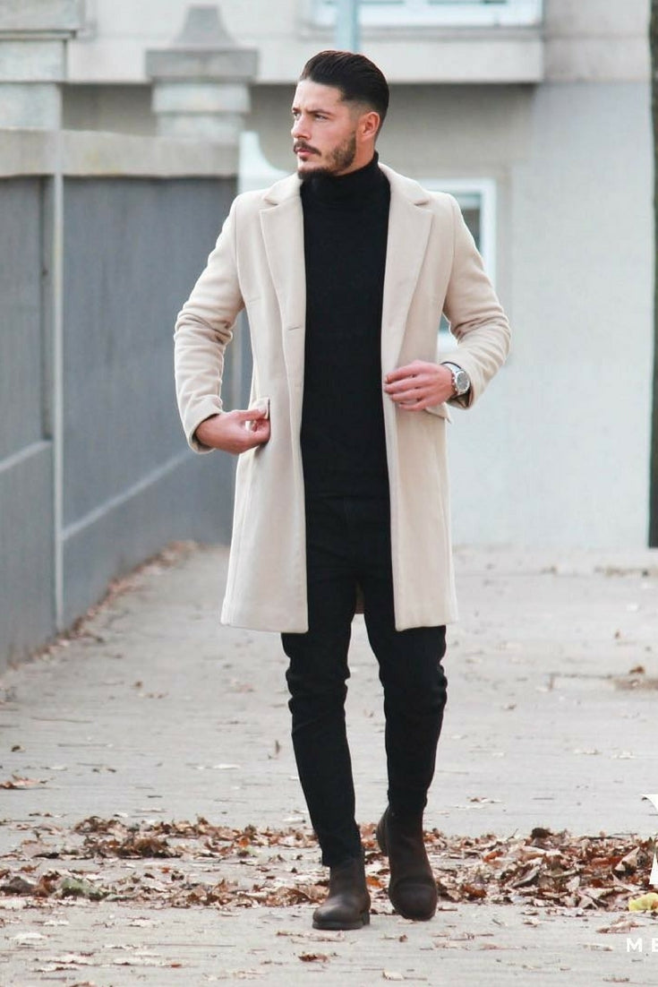 How to wear long coat for men 