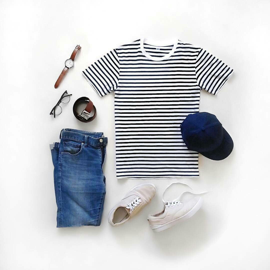how to wear stripe t shirt for men