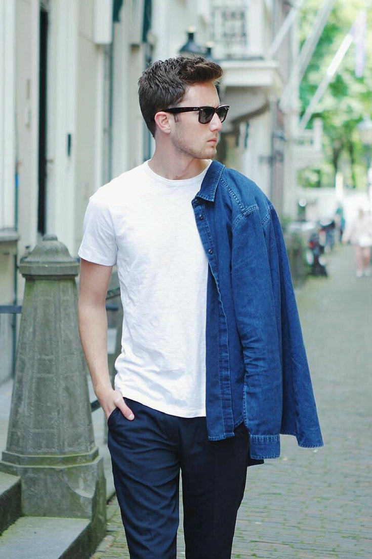 how to wear white t-shirt for men 