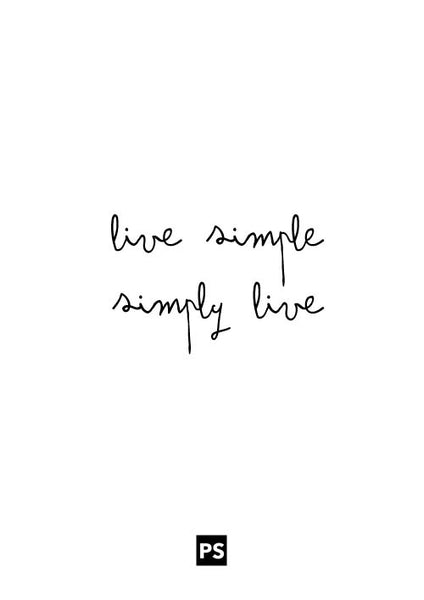 live simply quote