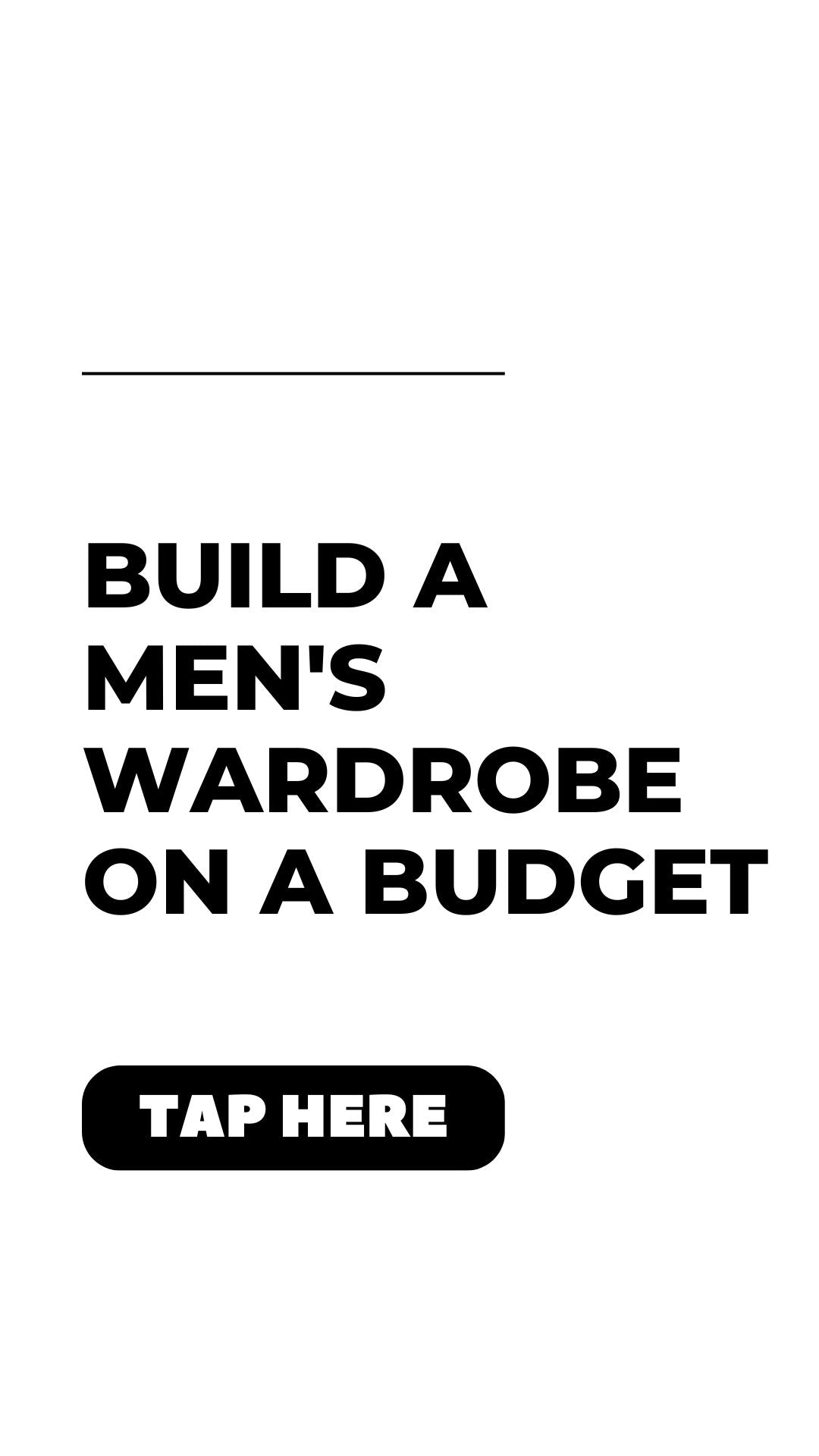 Men's Wardrobe on a Budget