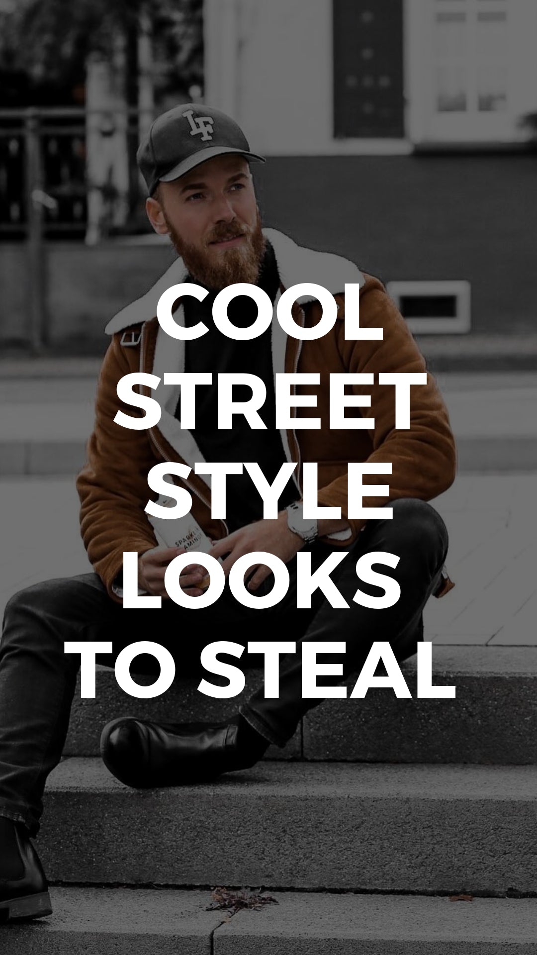 Looking for some cool street style inspo? Look no further. Follow this guy and copy how he dresses to look your best. #street #style #mens #fashion