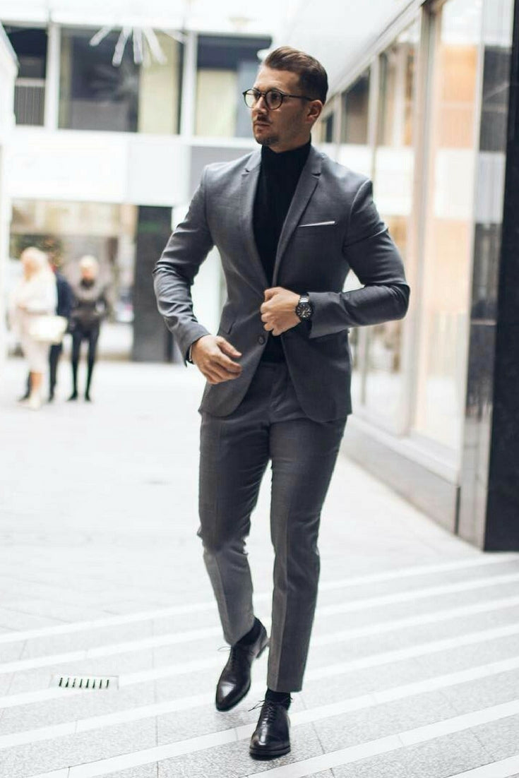 grey dress shoes mens outfit