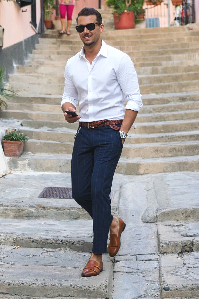 Navy & White Outfit Inspiration For Men