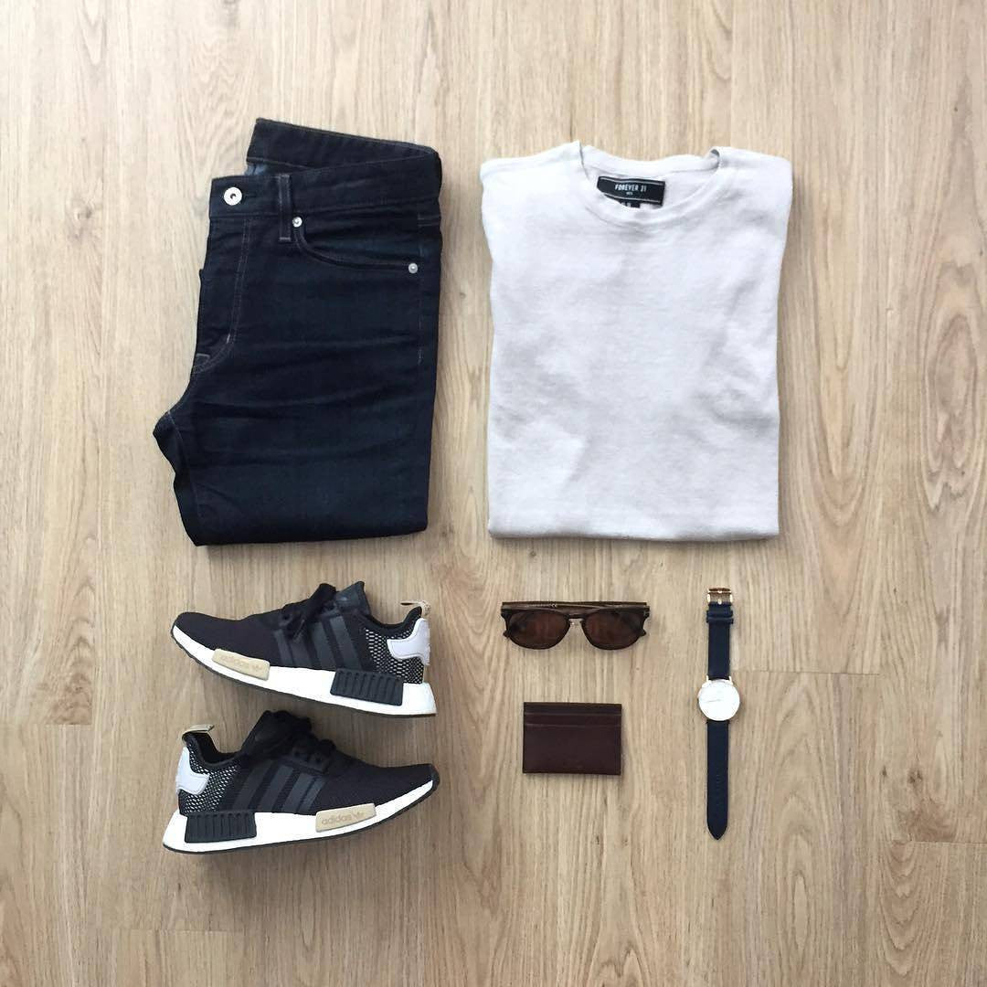 Black jeans white tshirt ourfit for men