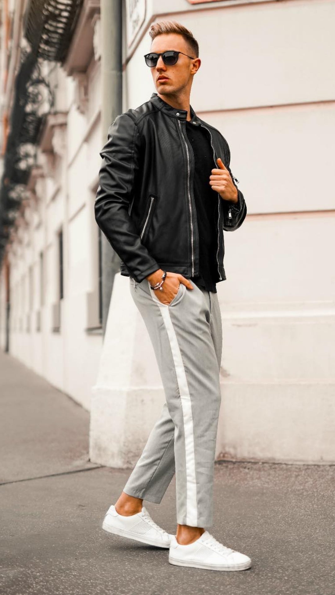 5 Coolest leather jacket outfits for men. #leather #jacket #outfits #streetstyle #mensfashion