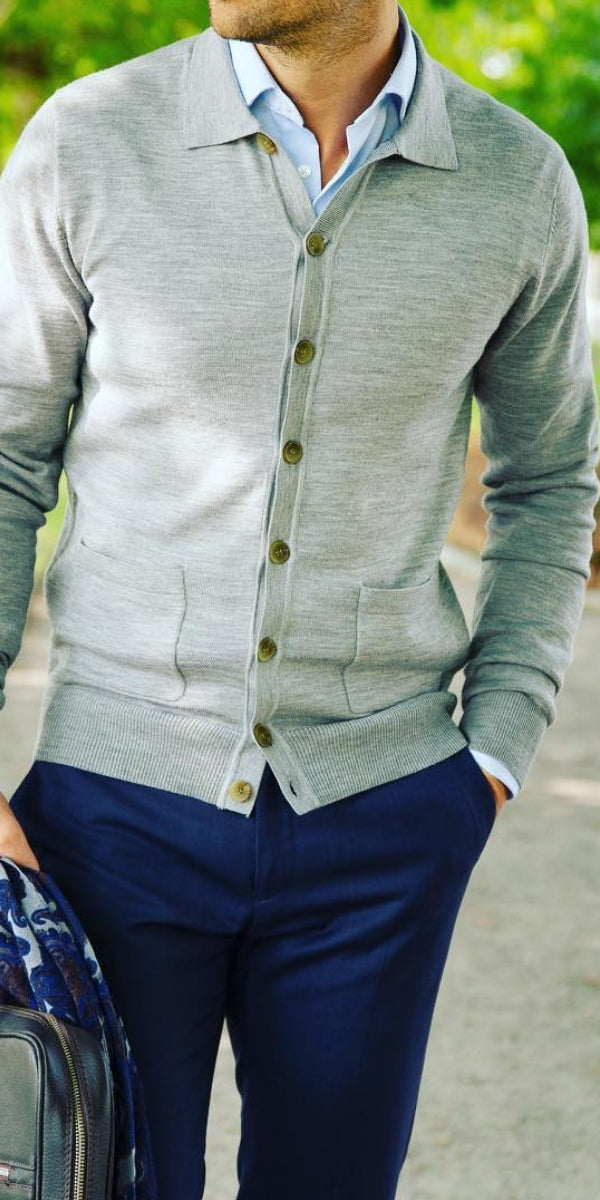 5 Outfits With Cardigan For Men #cardigan #outfits #mens #fashion #street #style #winter #fashion