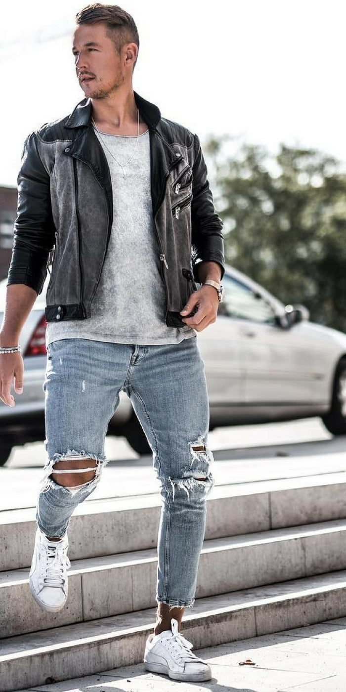 style with ripped jeans