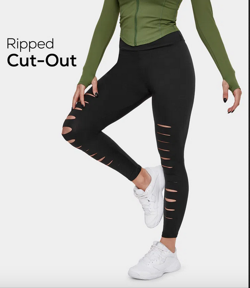 Black Slash Luxe Ripped Leggings | Slashed leggings, Spring trends outfits,  Fashion