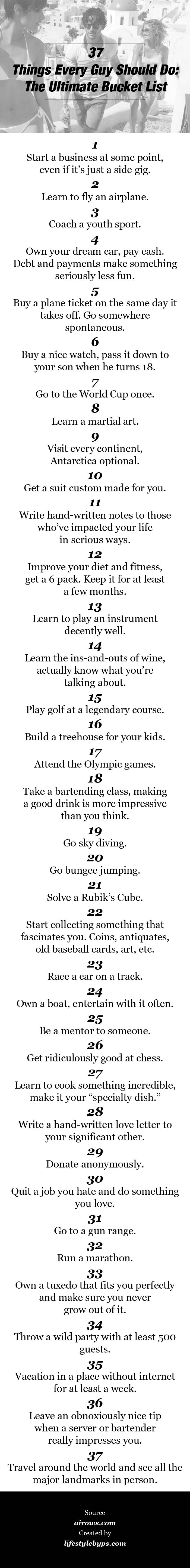 37 Things Every Man Should Do: The Ultimate Bucket List